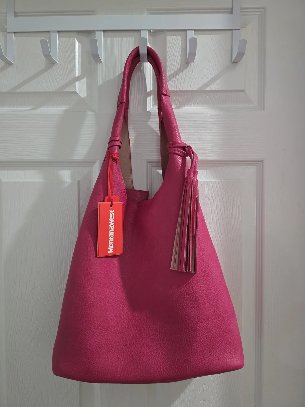 Montana West Hot Pink Hobo Purse with Matching Wallet
